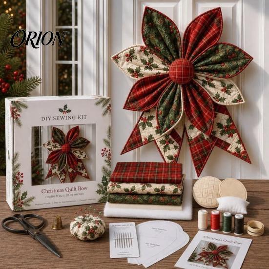 DIY-Nähset für Anfänger, Großes Patchwork-DIY-Set, Steppstoff-Bastelset, Herbst- und Weihnachts basteln, Handgemachte rustikale Türdekoration