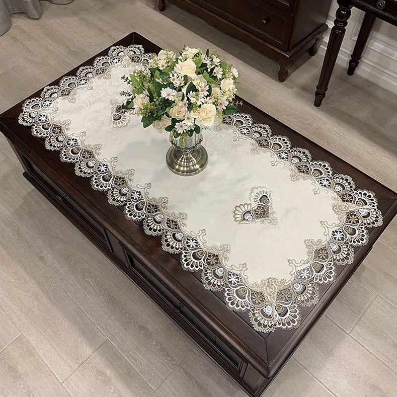 Table Cloth Lace Retro French Style Decorate Fashion Design Anti-dirty Popular Home Textile Rectangle Living Room Daily Simple