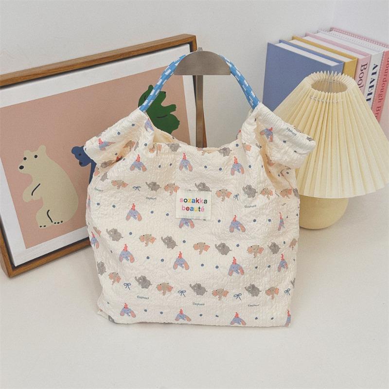41 Embossed Cartoon Puppy Hand Bag Female Hand Shoulder Canvas Bag Going Out To Work Commuter Bag