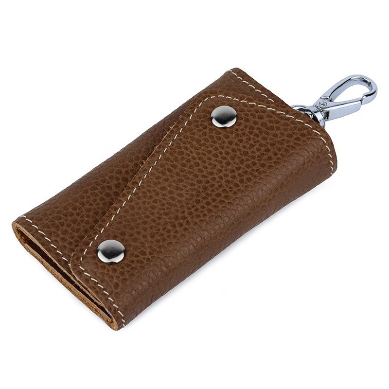 Customized Leather Key Bag Women's First Layer Cowhide Practical Gifts Household Keychain Men's Key Storage Bag