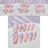 Unique Pink Dream Island Wearable Armor Nail Art Stickers Handcrafted Phototherapy Cute Sweet Fresh Minimalistic Love Heart Pattern