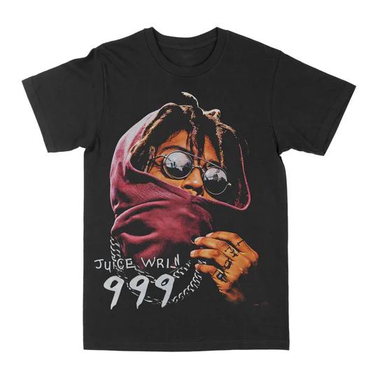 Juice Wrld 999 Unisex Black Cotton TShirt Streetwear Grunge Style L