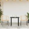 3 Piece Outdoor Dining Set Brown Poly Rattan Table & Chairs