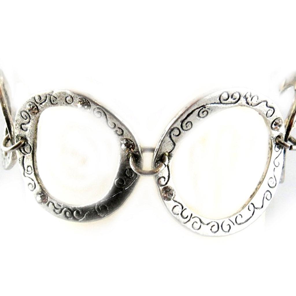 Les Trésors De Lily [E6665] - Bracelet Créateur 'Rock Connection' Blanc