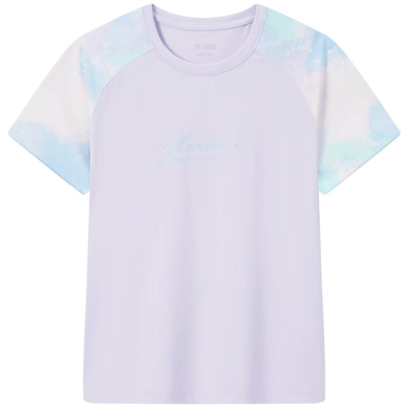 XTEP Girl s High-Elastic Short Sleeve Knit Shirt 165