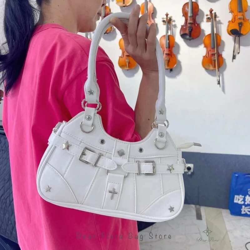 Y2k Fashion Women Shoulder Bag Cute Sweet Ita Bag Lolita Girls Transparent Pocket DIY Display Handbag Fashion Underarm Bag Purse
