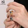 Vintage Round Dripping Oil Black Ring Punk Temperament Simple Rings for Men and Women Chunky Male Charm Fashion Jewelry Gift