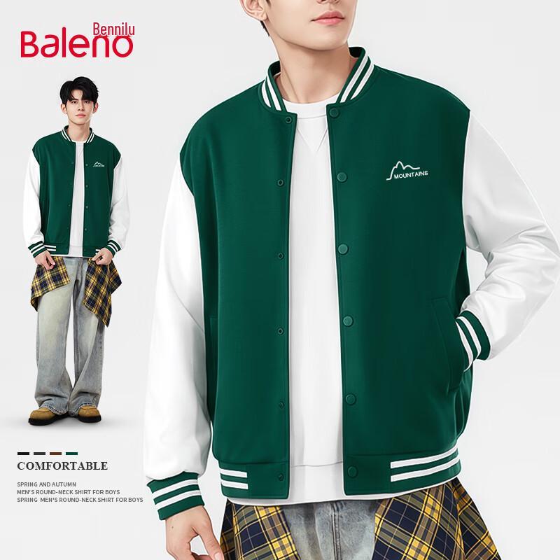 

Baleno Men s Retro Style Baseball Jacket 2XL