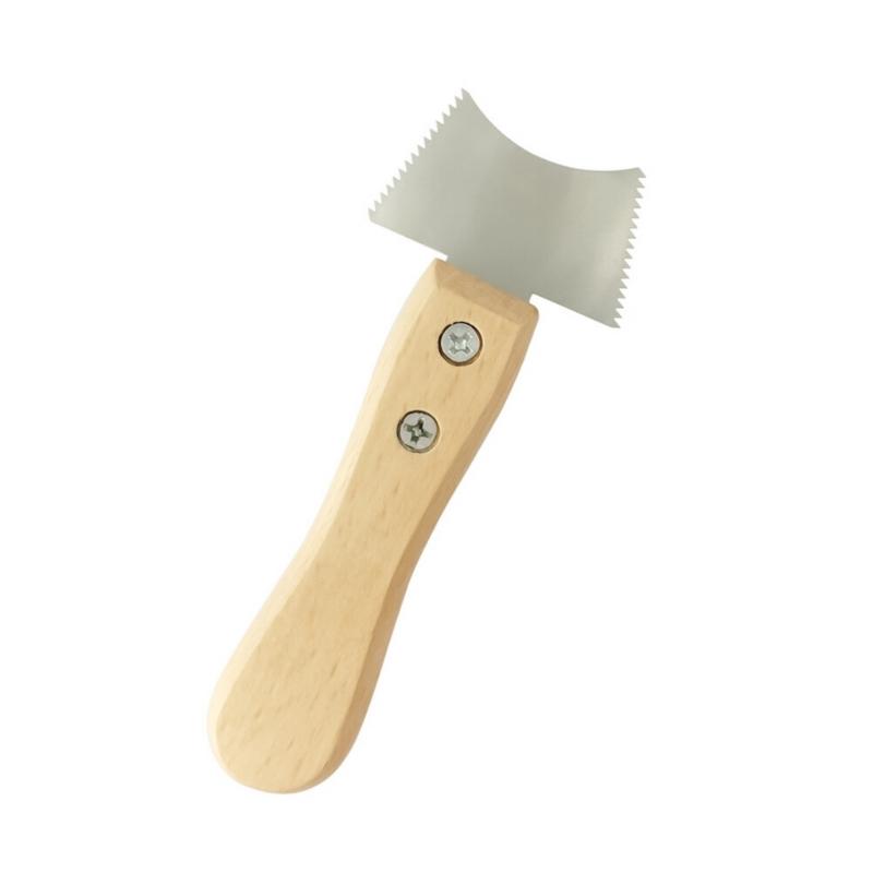 Guitar Slot Saw Cutter Fret Cleaning Cutter with Wood Handle Guitar Nut Hole Cutter with Ruler Edge for Music Instrument 1