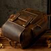 Genuine Leather Bag Handmade Cowhide Backpack Men's Large-capacity Motorcycle Men's Bag Cycling Travel Leather Bag Tide Brand Computer Backpack