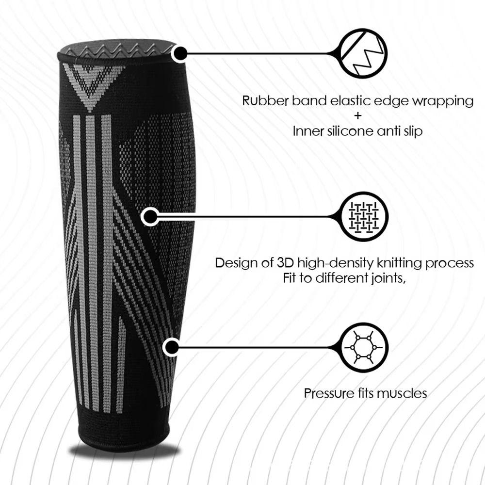 Breathable Calf Compression Sleeves Footless Leg Sleeve Brace Football Compression Socks Running