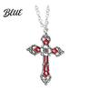 Alloy Gothic Necklace Retro Vintage Pendant Engraved Floral Unisex Jewelry
