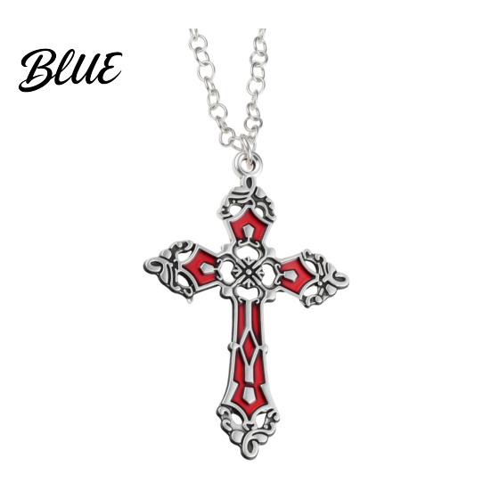 Alloy Gothic Necklace Retro Vintage Pendant Engraved Floral Unisex Jewelry