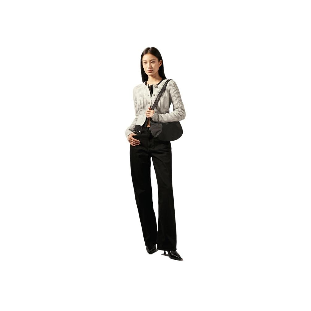 New CALVIN KLEIN Fabric Shoulder Bag Women's Space Black 4K3048G-UB1