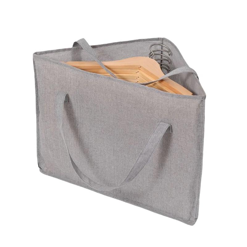Triangle Space Save Hanger Organizer with Handle Rack Waterproof Portable Storage Bag for Convenient Closet Clothes Organizer