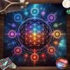 Tarot Tischdecke Mandala Blume des Lebens Altar Tuch Für Divination Meditation Kreis Galaxie Tarot Matte Spirituelle Orakel Karten Pad