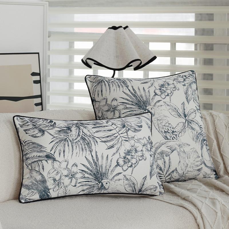 Nordic Style Pillow Cover Tropical Rainforest Living Room Sofa Back Cushion Cover Cushion Car Pillow