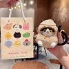Adorable Peanut Cat Ceramic Mug with Lid - Gift for Girls & Kids' Birthdays