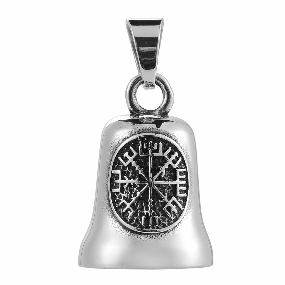 Tinkle Bell Necklace 316L Stainless Steel  Cool Vikings Style Bell Pendant With Chain