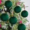 2025 Christmas Velvet Ball Hanging Pendant 9Pcs/set Flocked Christmas Ball Set for Winter Holiday Indoor Decoration