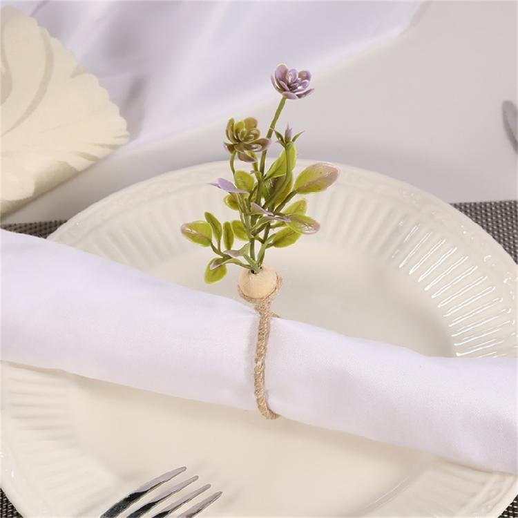 6Pcs Simple Napkin Holder Artificial Green Leaf Napkin Rings for Parties Dinner Wedding Banquets Table Decoration