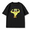 Womens SpongeBob SquarePants Muscle Fitness TShirt YK Trendy Loose Casual ShortSleeve Printed Top for Fitness Enthusiasts