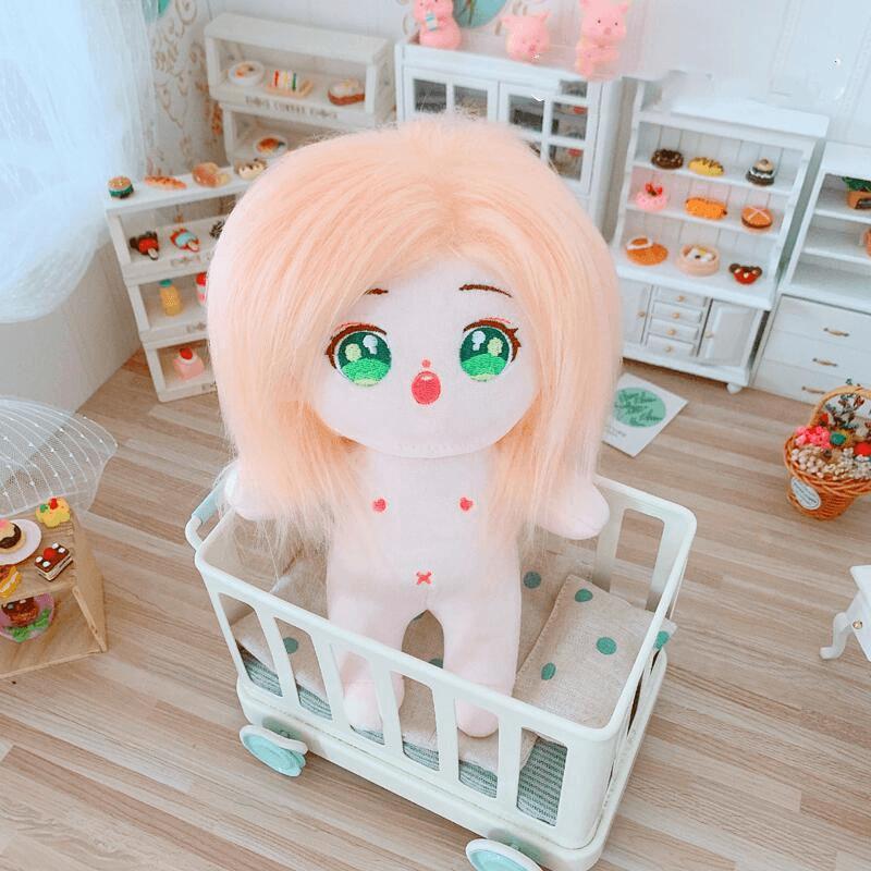 In Stock Ready to Ship 20 cm K-pop Plush Cotton Idol Dolls Naked Bare Doll With Plastic Bone PVC Skeleton Bracket