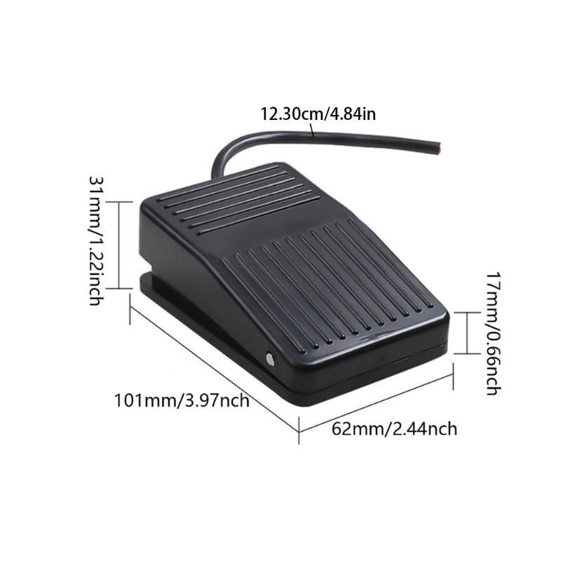 10A Momentane Rutschfeste Kunststoff-Fußschalter Freihändige Rutschfeste Fußpedale Elektrische Fußschalter für Industrielle Verwendung