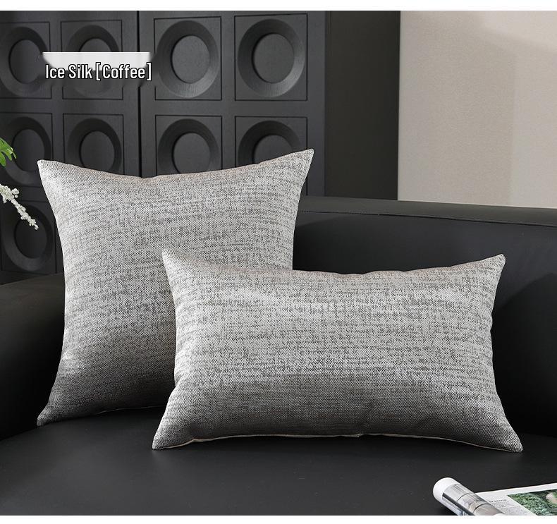 Light Luxury Ice Silk Cooling Pillowcase & Cushion Cover, for Office, Bedside, or Sofa (Pillow Insert Not Included)