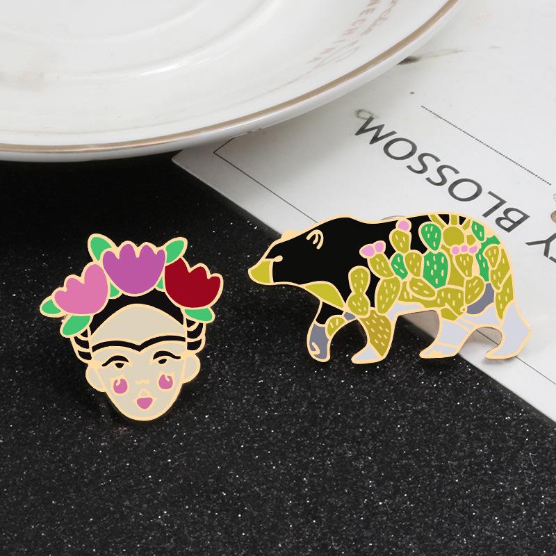 Harajuku Style Cartoon Phonograph Brooch Set – Unisex Clothing Accessories Badge