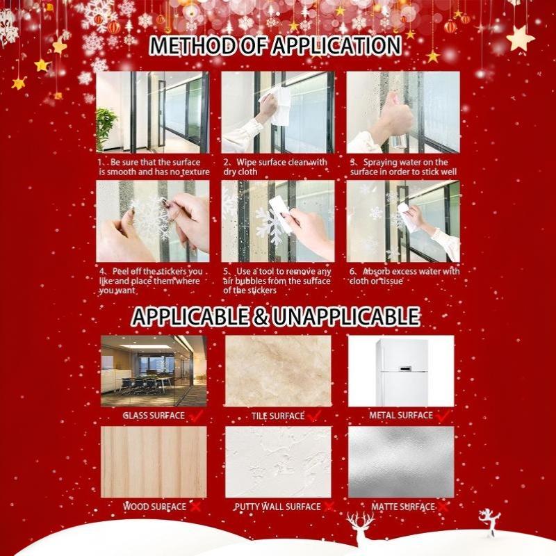 Natale 2027 Nuovi Adesivi per Finestra Babbo Natale Carino Renna Pupazzo di Neve Fiocco di Neve Xmas Adesivi per Vetro Decorazioni per Finestre di Casa Negozio Invernali Regali