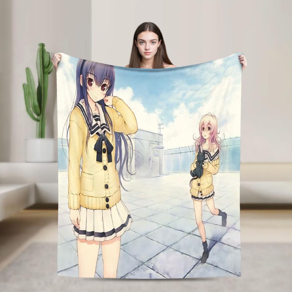 You and Me and Her A Love Story Miyuki Aoi Print Blanket For Men Women Super Soft Cozy Throw Blankets for Couch Multi-size