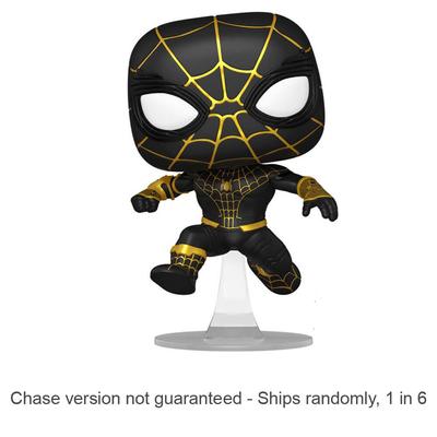 SpiderMan On Black Suit Unmasked US Exclusive Pop! Vinyl