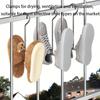 4Pcs/Pack Silver Shoe Drying Rack Stainless Steel Storage Organizer New Clothes Hanger Hook