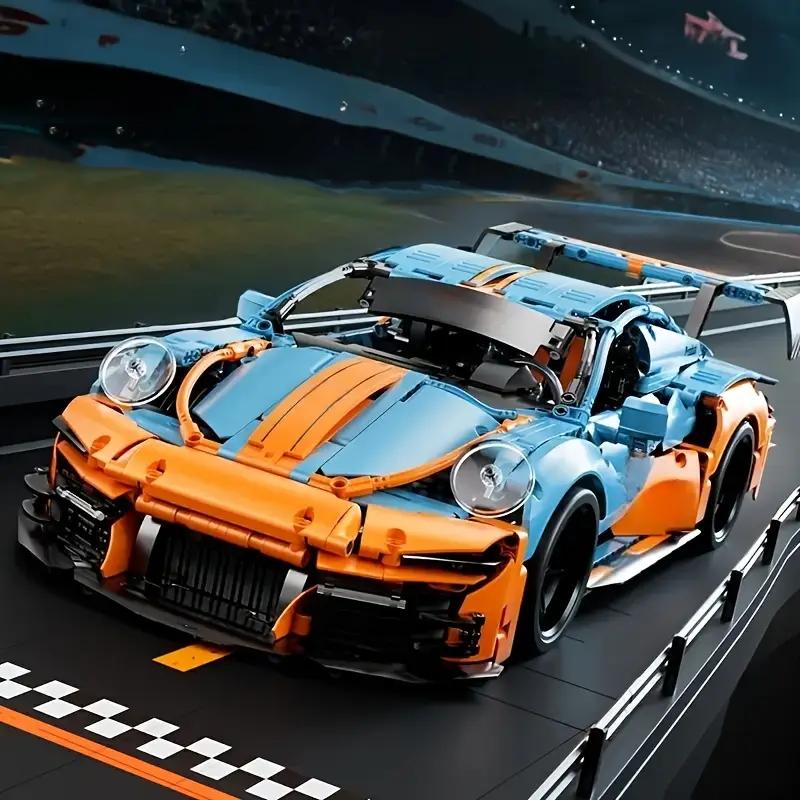 523 Stück Bausteine Stadt Sportwagen Festliches Geschenkgeben Rennfahrzeug mit Super Racers Steinen Spielzeug für Kinder Jungen Geschenk