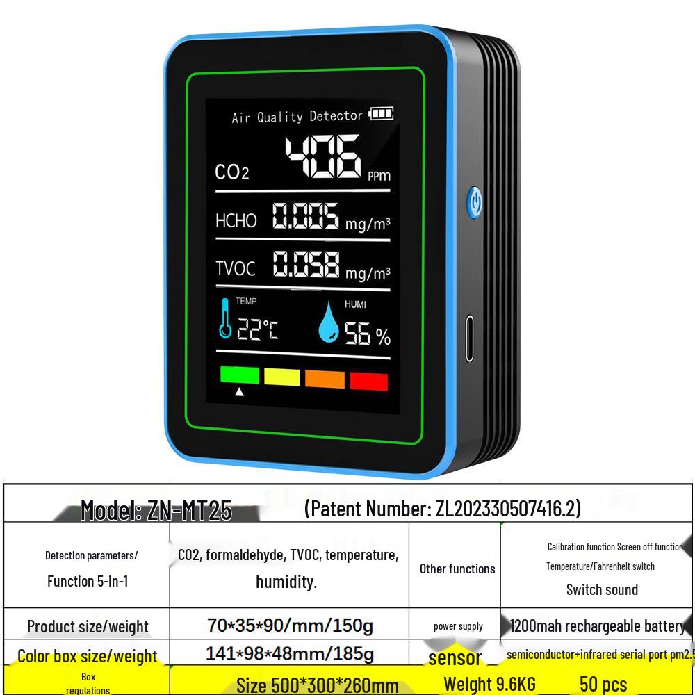 Smart Air Quality Detector: Formaldehyde, CO2, and TVOC Sensor