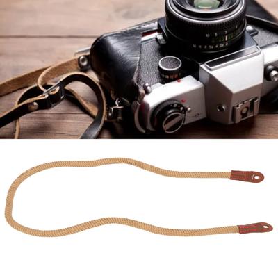 Sangle d'appareil photo artistique simple en coton Cordon rond vintage Sangle de cou pour appareil photo pour appareil photo rétro