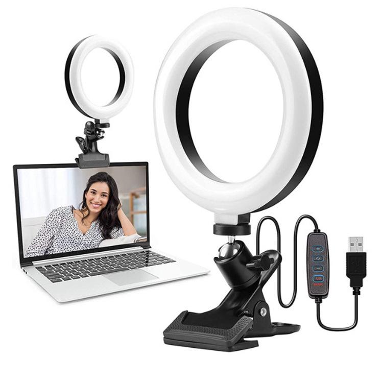 Universal Video Conference Fill Light for Mobile Phones & Cameras with Desktop Metal Clip