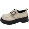 Fashion commuter retro British style platform small leather shoes women's 2025 new spring and autumn versatile heightening love single shoes
