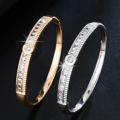 Novo luxo acessível moda design simples avançado estilo retro micro incrustado zircão cotidiano joker lazer pulseira feminina