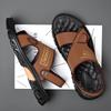 Leather sandals men's new spring casual dual-purpose dad soft sole outer wear beach men's sandals men's shoes