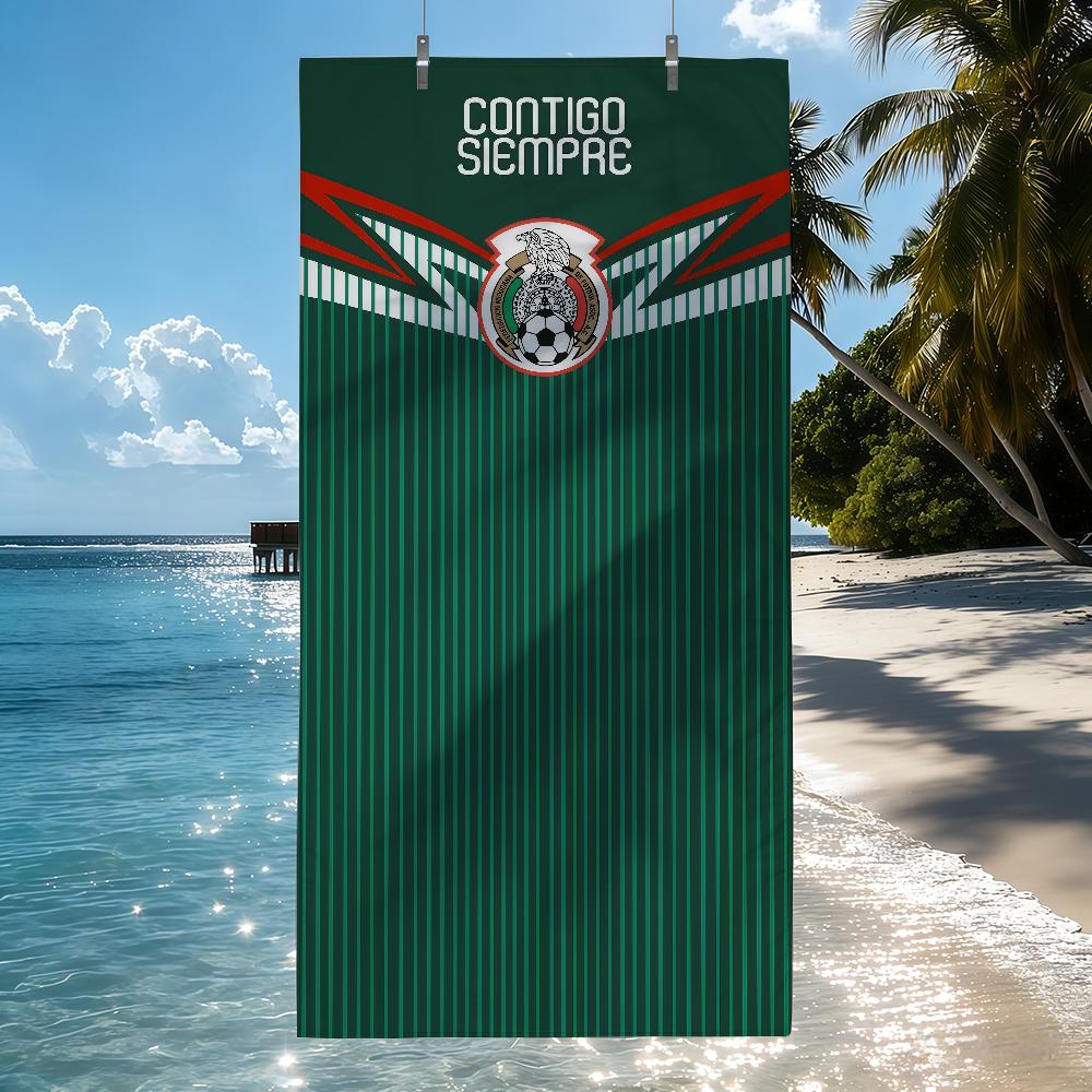 M-Mexican S-Soccer fans Towel Quick Drying Beach Towels Are Suitable For Swimming Pools Camping Yoga And The Gym