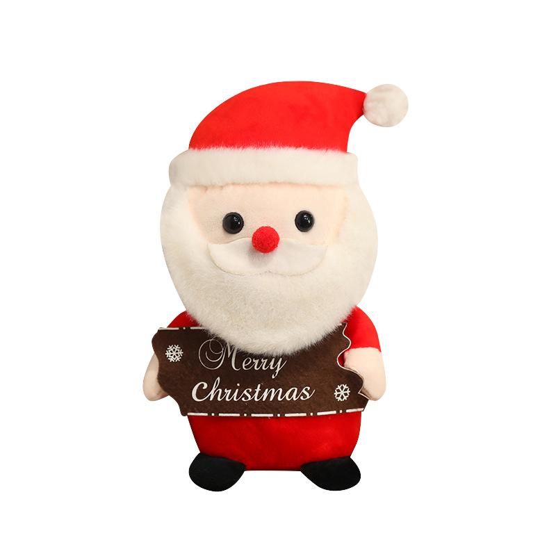 1PC Plush Toy Christmas Dolls Santa Claus Snowman Elk Dolls Ornaments Holiday Decoration Event Christmas Dolls