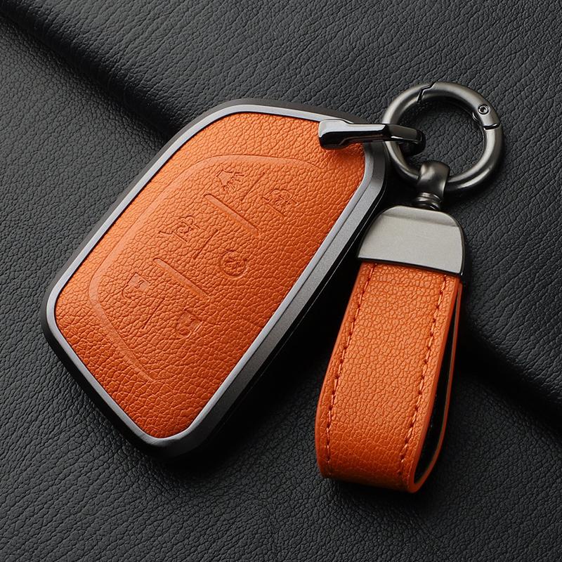 Car Key Cover Accessories for Cadillac Escalade 2024-2025 Key Case Leather Escalade High-end Car Key Case Buckle Anti-scratch
