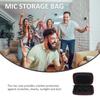 iPlusmile Microphone Storage Case Black Waterproof Dustproof Shockproof Impact Resistant 19cm Wireless Microphone Protection Box