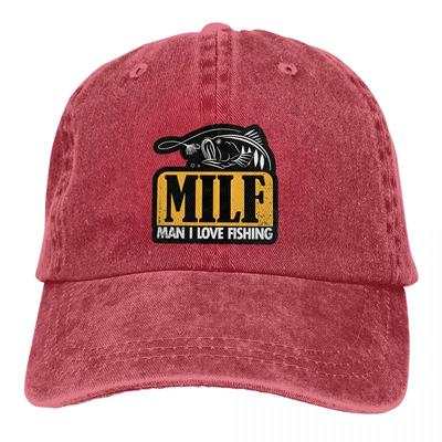 MILF Man I Love Fishing Baseball Caps Peaked Cap Fishing Sun Shade Hats for Men