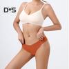Women Underwear Low-Waisted Ice Silk Seamless Cool Feeling Cotton Crotch Underpants Solid Color Daily Briefs for Home Sleep
