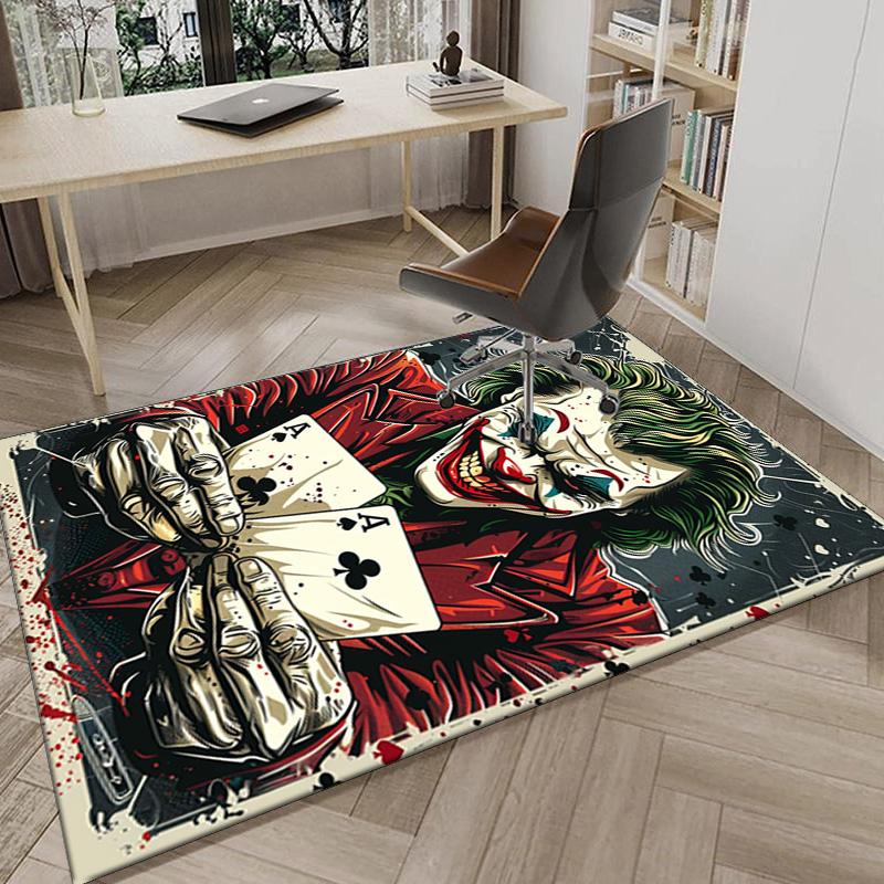 Cool clown Pattern Carpet, Chair Rug,Rug for Office Bedroom living rooms, Doormat decor Fan Gift Christmas Gift