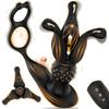 Male Anal Prostate Massager Vibrator Remote Control Thrusting Dildo Vibrating Butt Plug with Cock Ring Sex Toys for Men Women