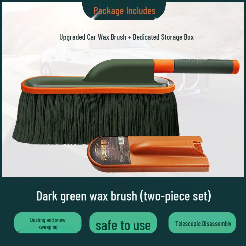 Car Cleaning Duster & Snow Removal Brush with Wax Mop